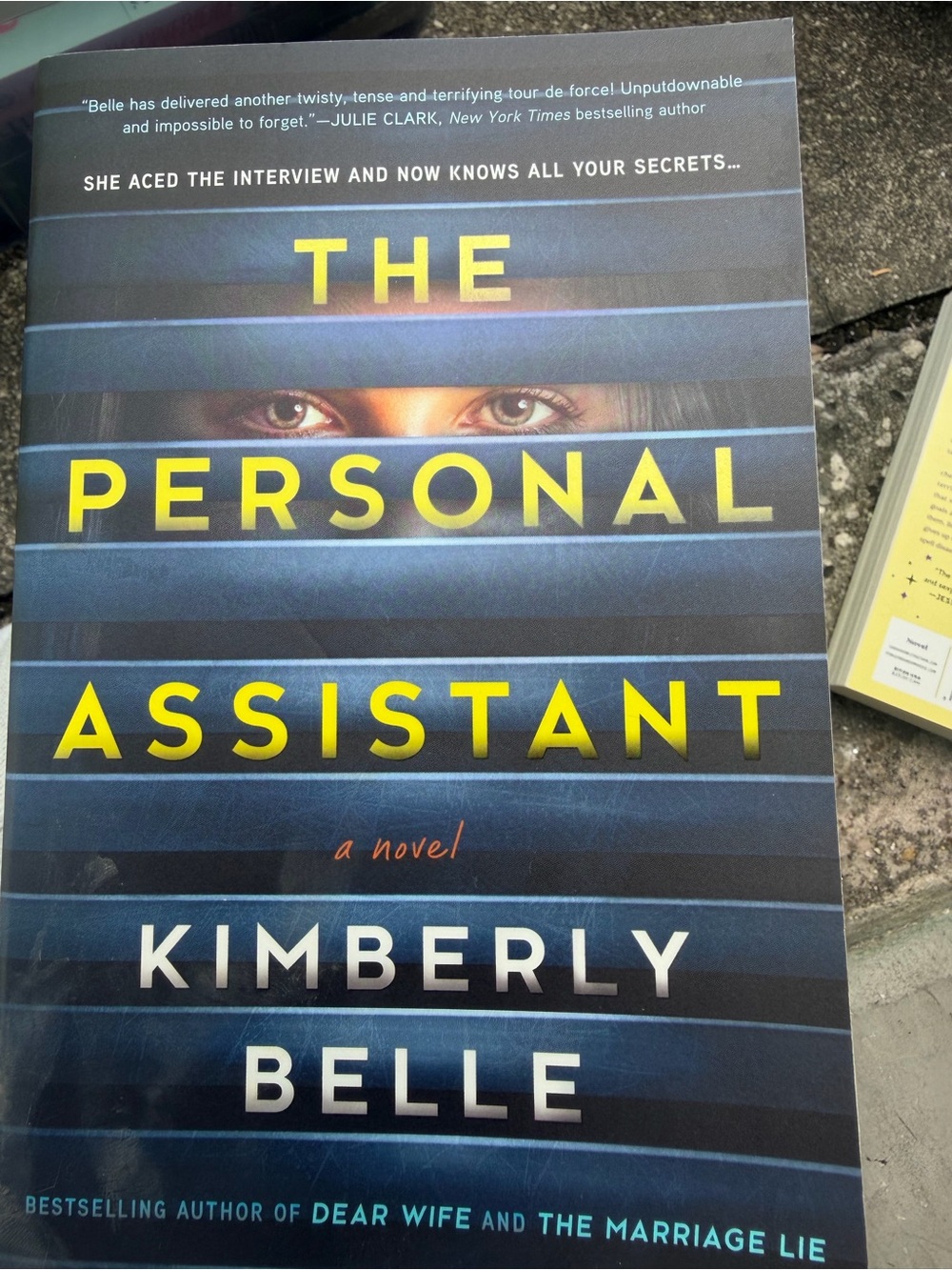 The Personal Assistant - Navy & Yellow paperback  Novel- new